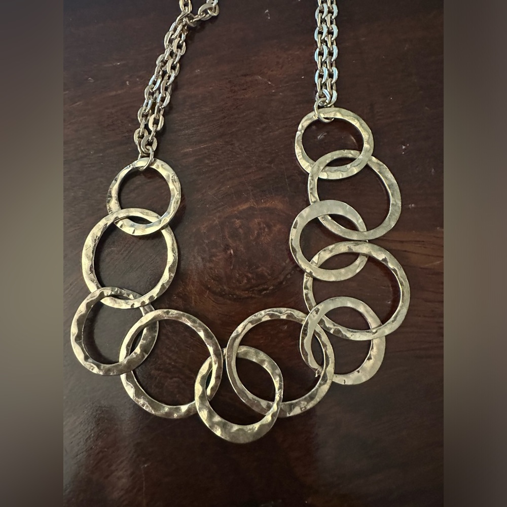 Boutique Hammered Link Necklace